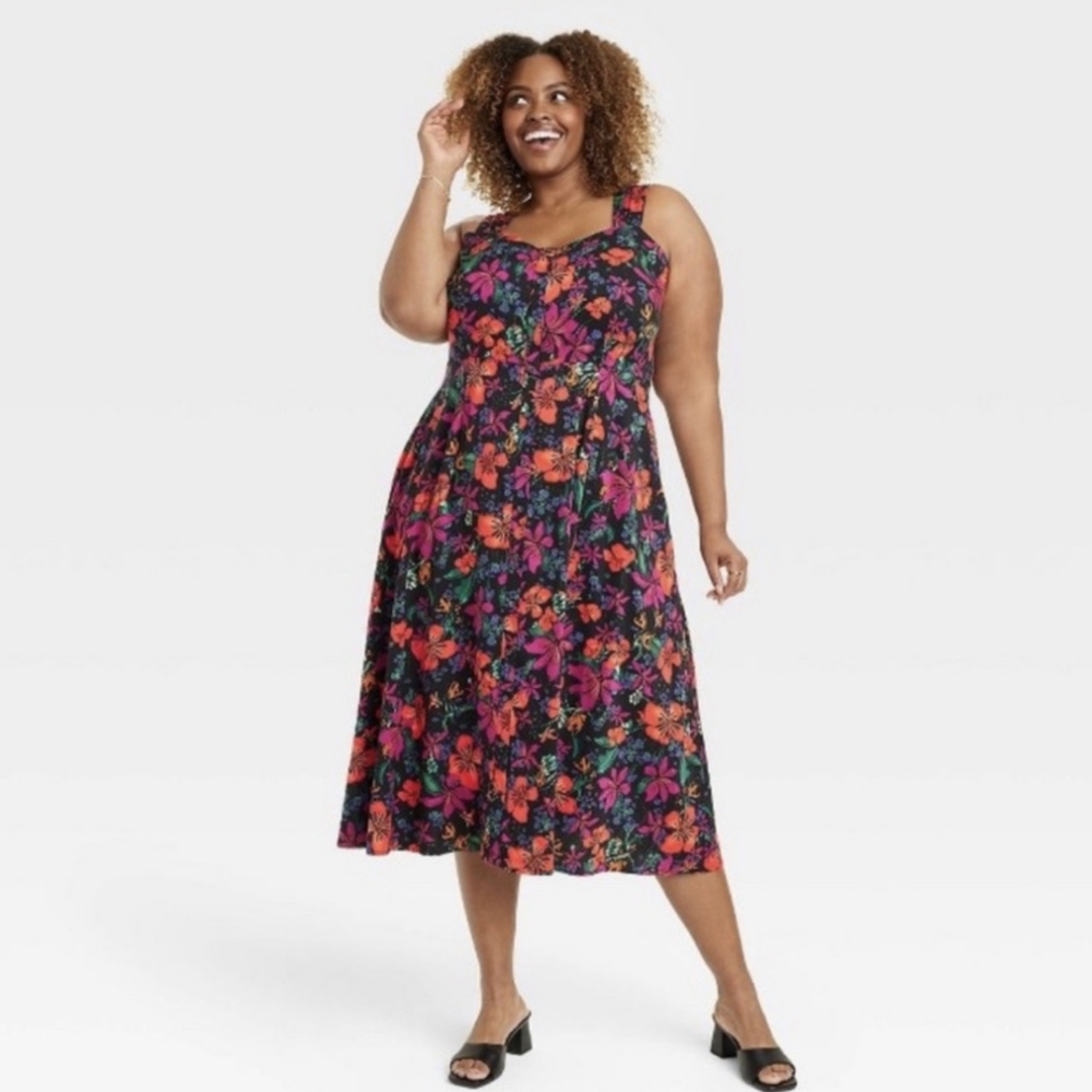 Ava Viv Tropical Floral Dress 2x